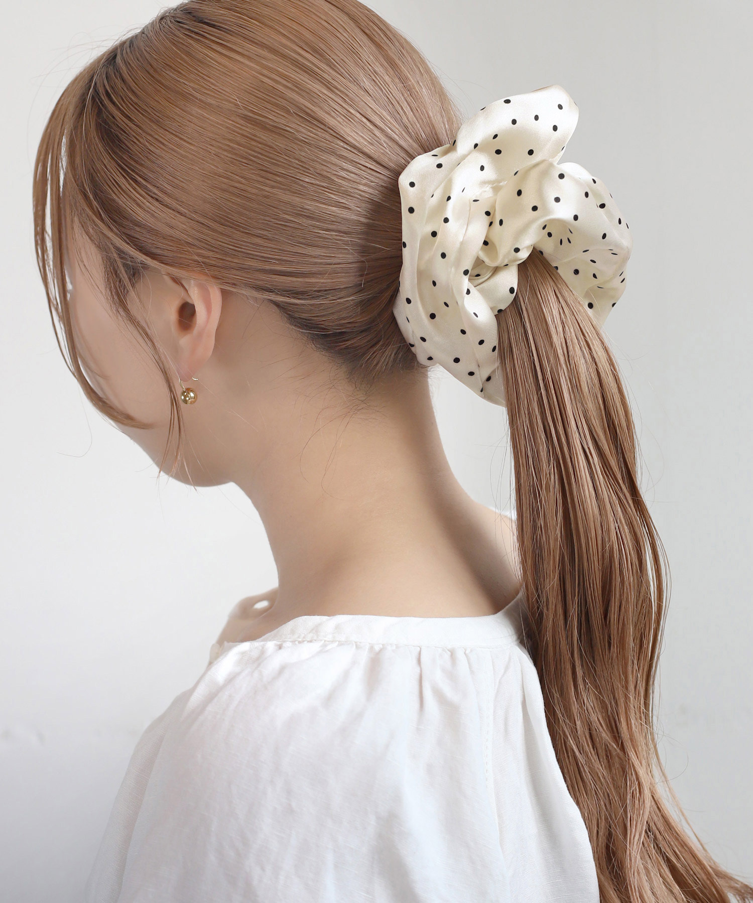 [連線優惠]ANEMONE 圓點緞帶髮帶