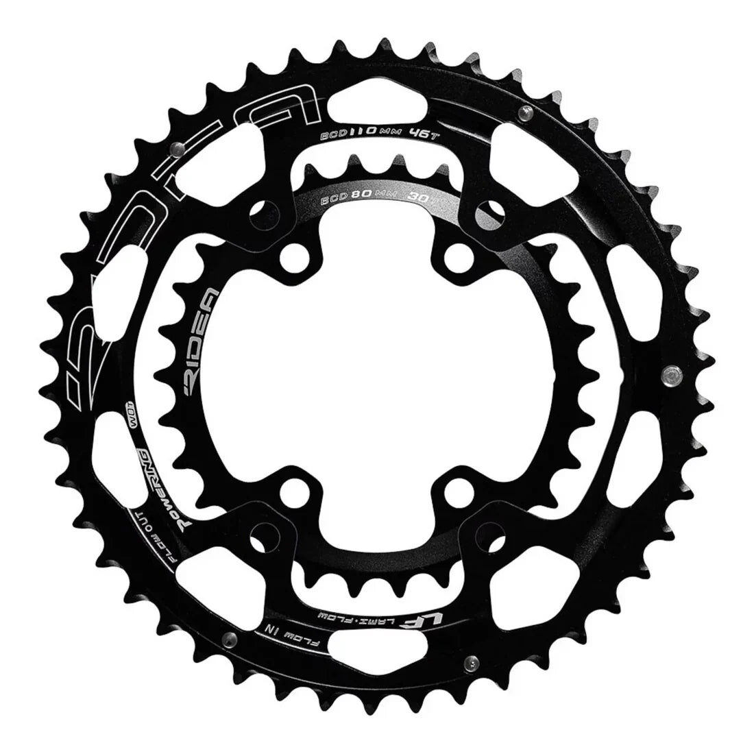 RIDEA - LamiFlow GR4C S.Compact chainrings BCD110/80 四爪 超壓縮氣動齒片