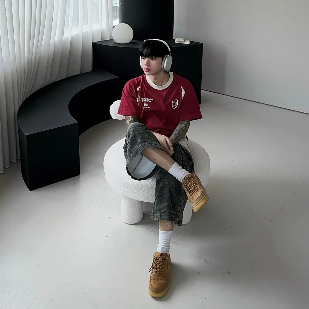 高磅數 皇冠 盾牌 特殊 拼接 短袖