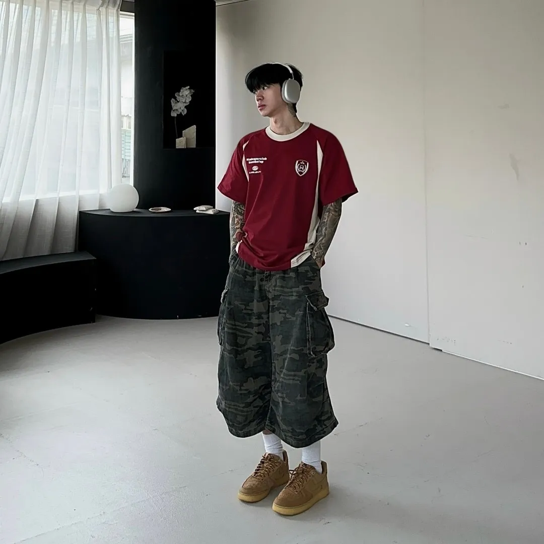 高磅數 皇冠 盾牌 特殊 拼接 短袖