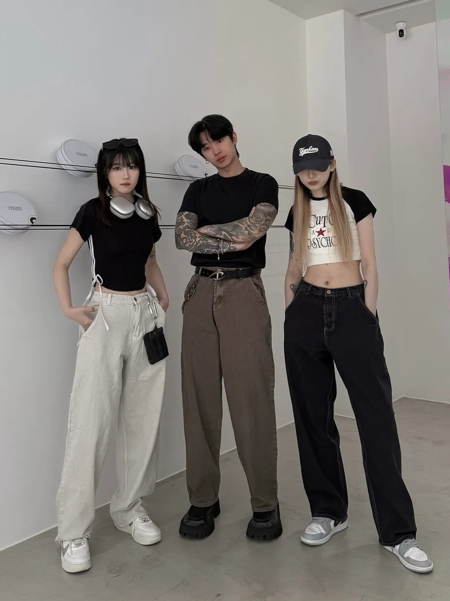 蠟染 水洗 質感 寬版 落地褲