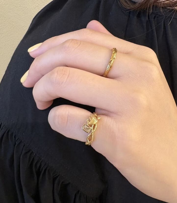 [連線優惠] NOJESS 【25週年限定】黃金摩根石小指尾戒