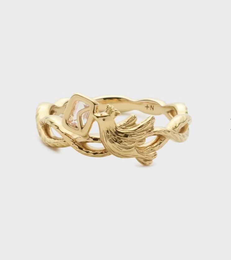 [連線優惠] NOJESS 【25週年限定】黃金摩根石小指尾戒