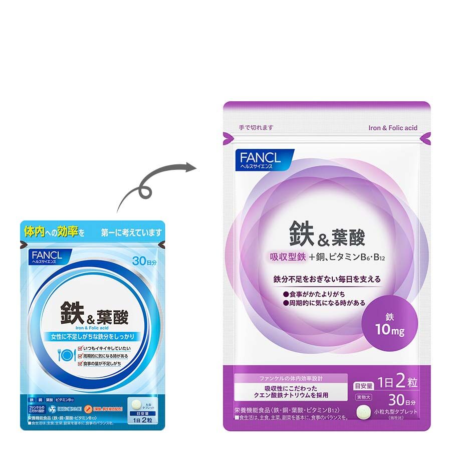 FANCL Iron+Folic Acid 健體鐵質+葉酸 30日 (1日2粒)