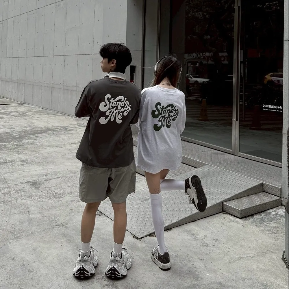 筆刷 塗鴉 立體 英文 短袖