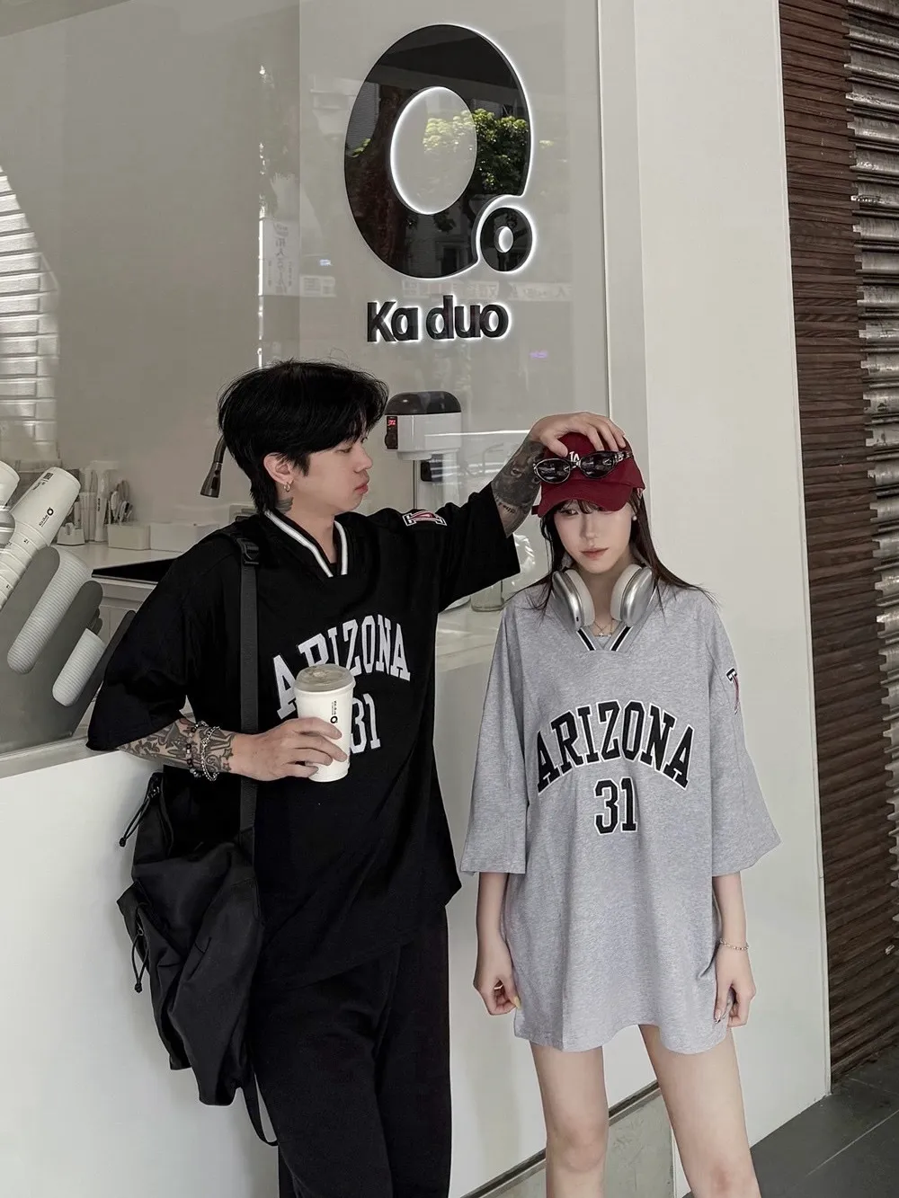 刺繡 美式 棒球 運動 寬鬆 短袖