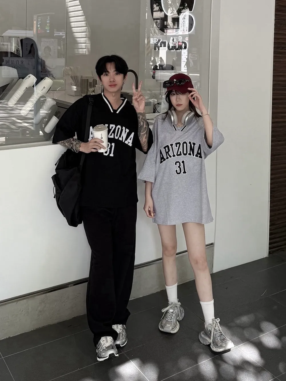 刺繡 美式 棒球 運動 寬鬆 短袖