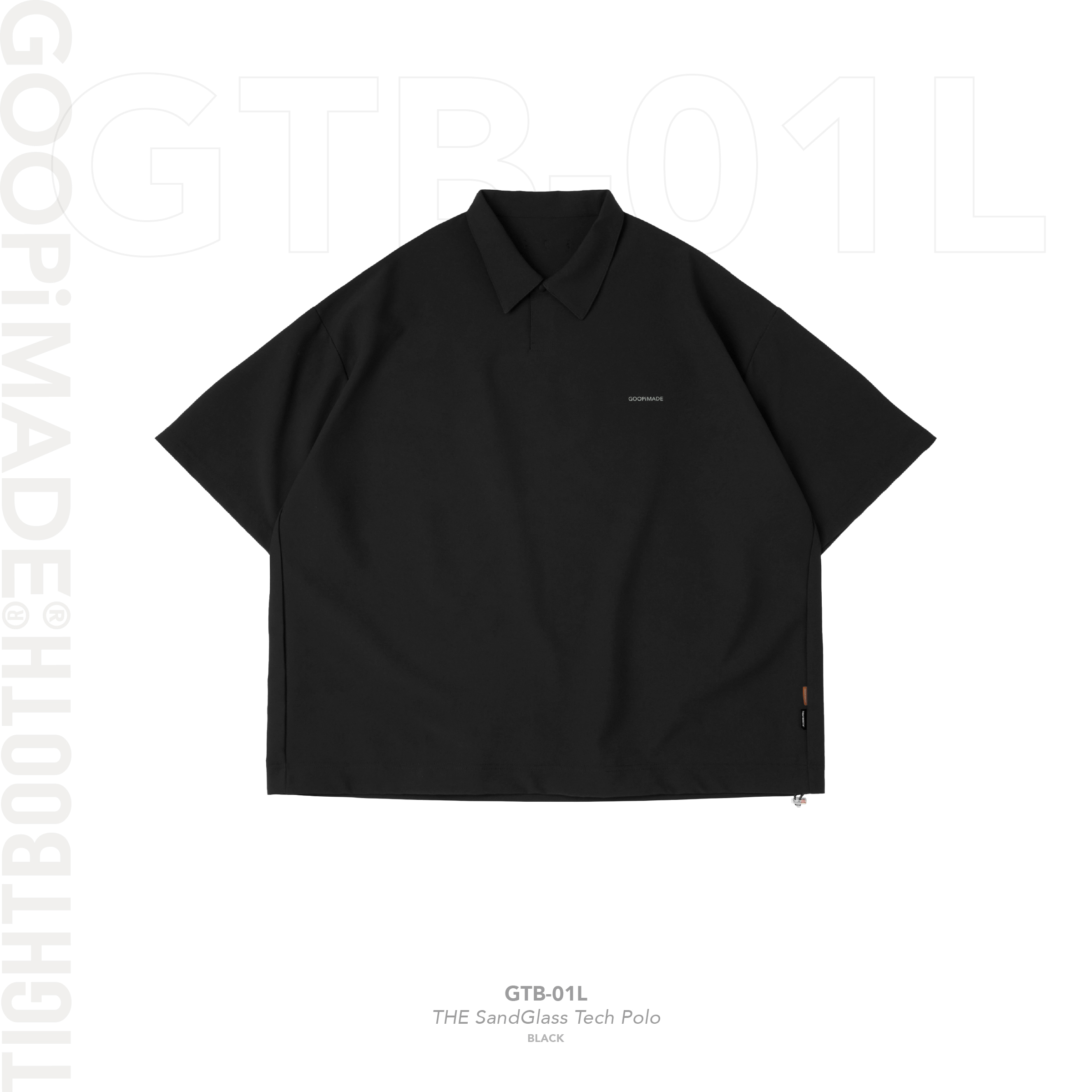 GTB-01L” THE SandGlass Tech Polo - Black