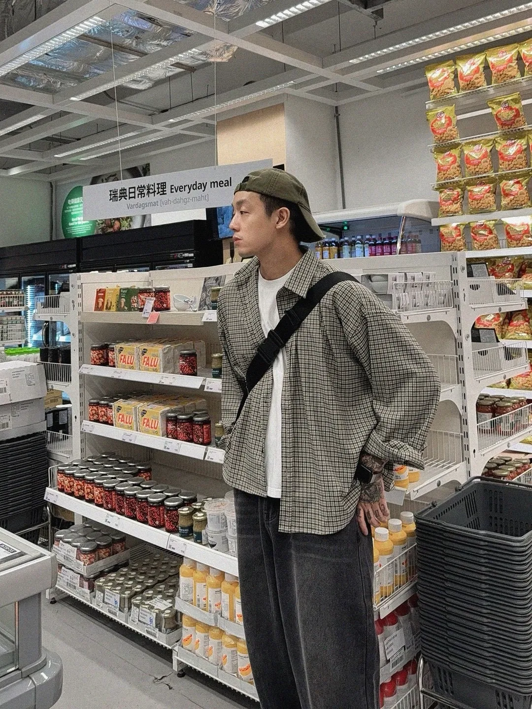 #多功能 質感 小格紋 寬鬆 襯衫