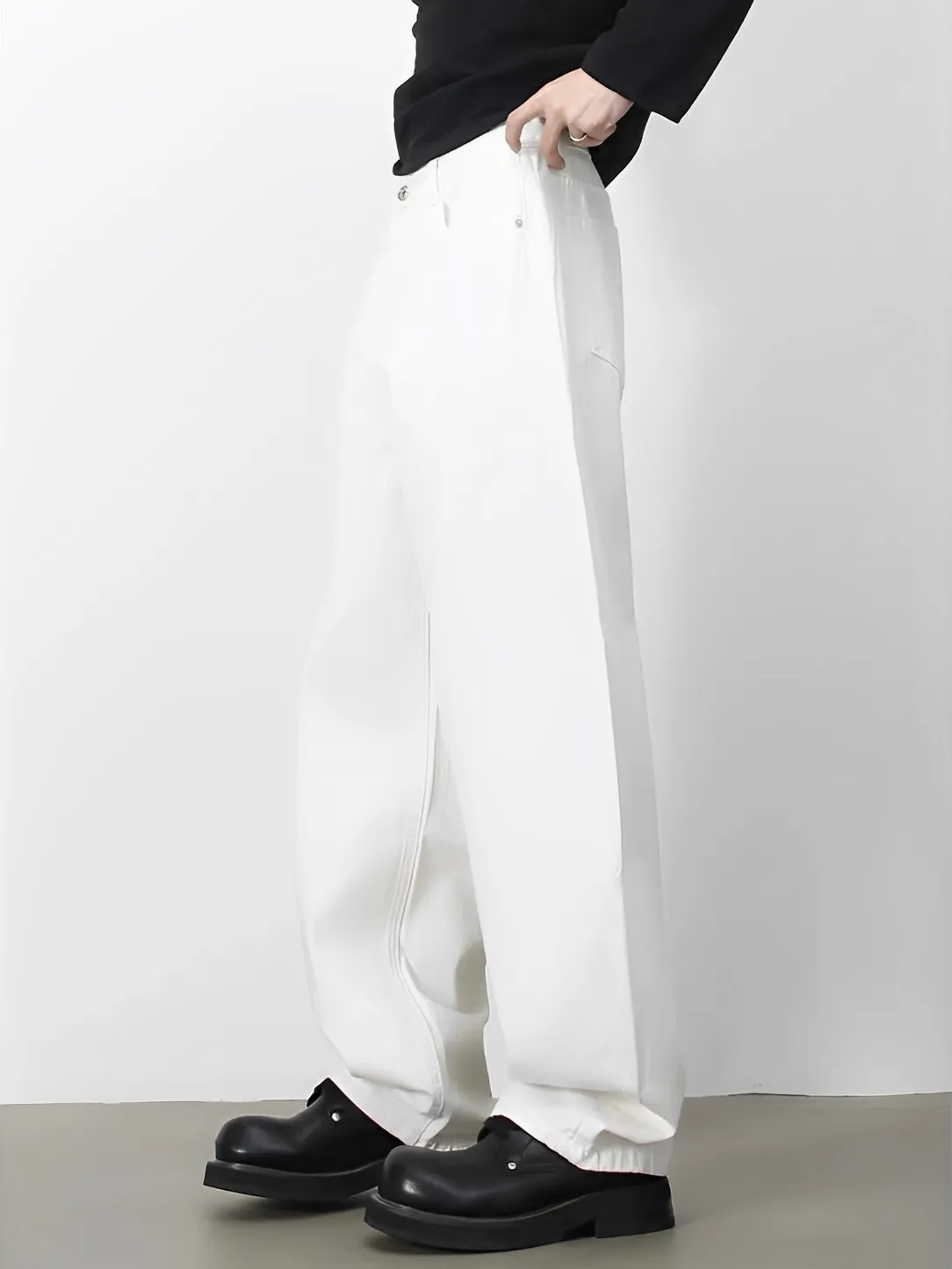 經典 百搭 直筒 修身 牛仔 長褲