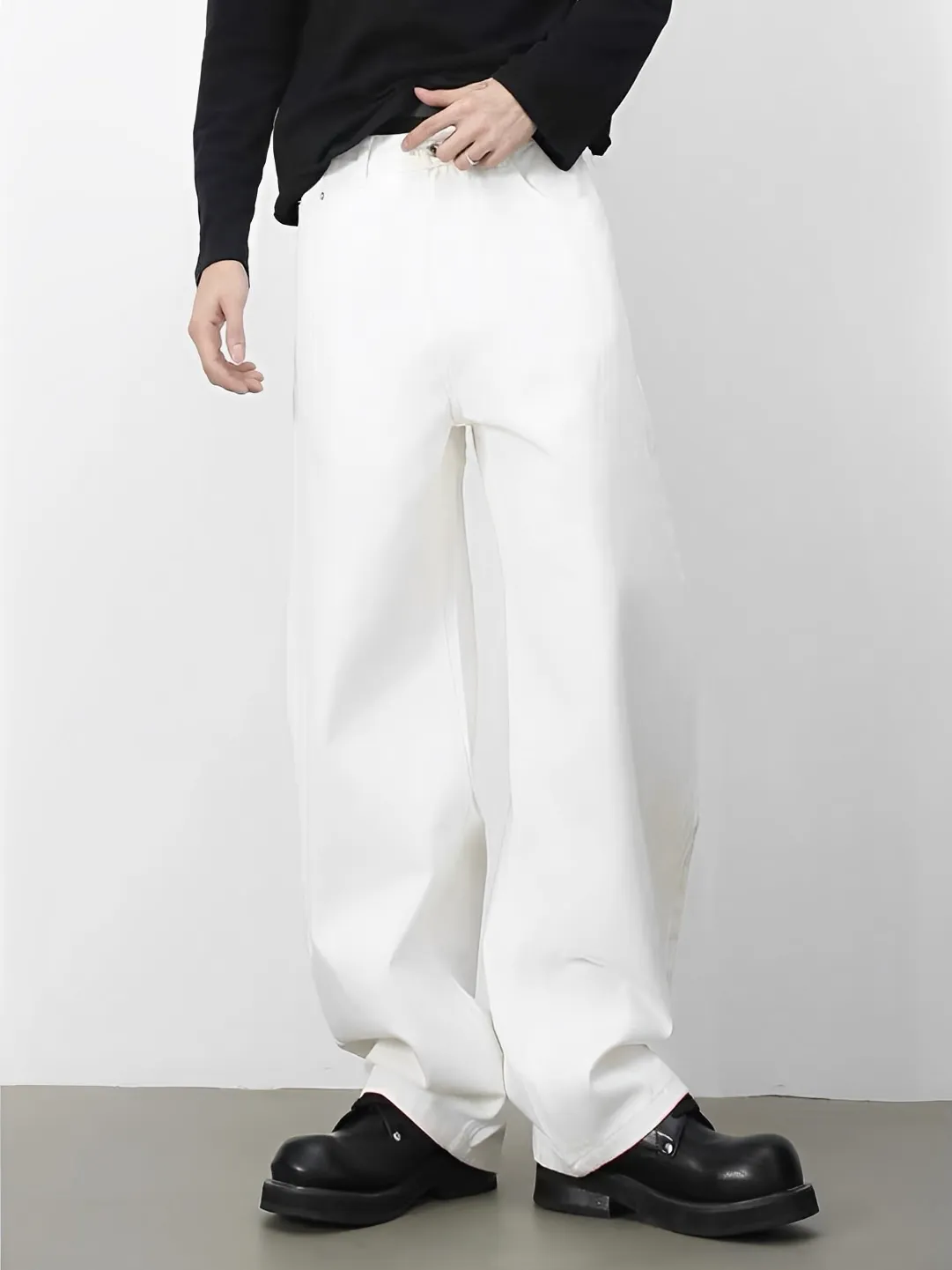 經典 百搭 直筒 修身 牛仔 長褲