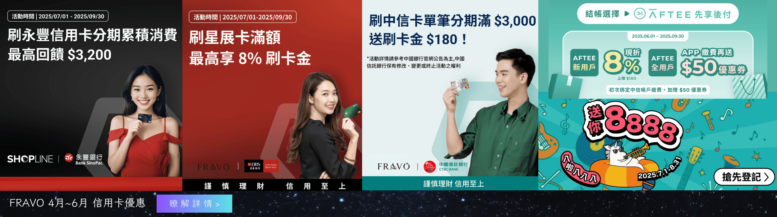 FRAVO 4月~6月 信用卡優惠