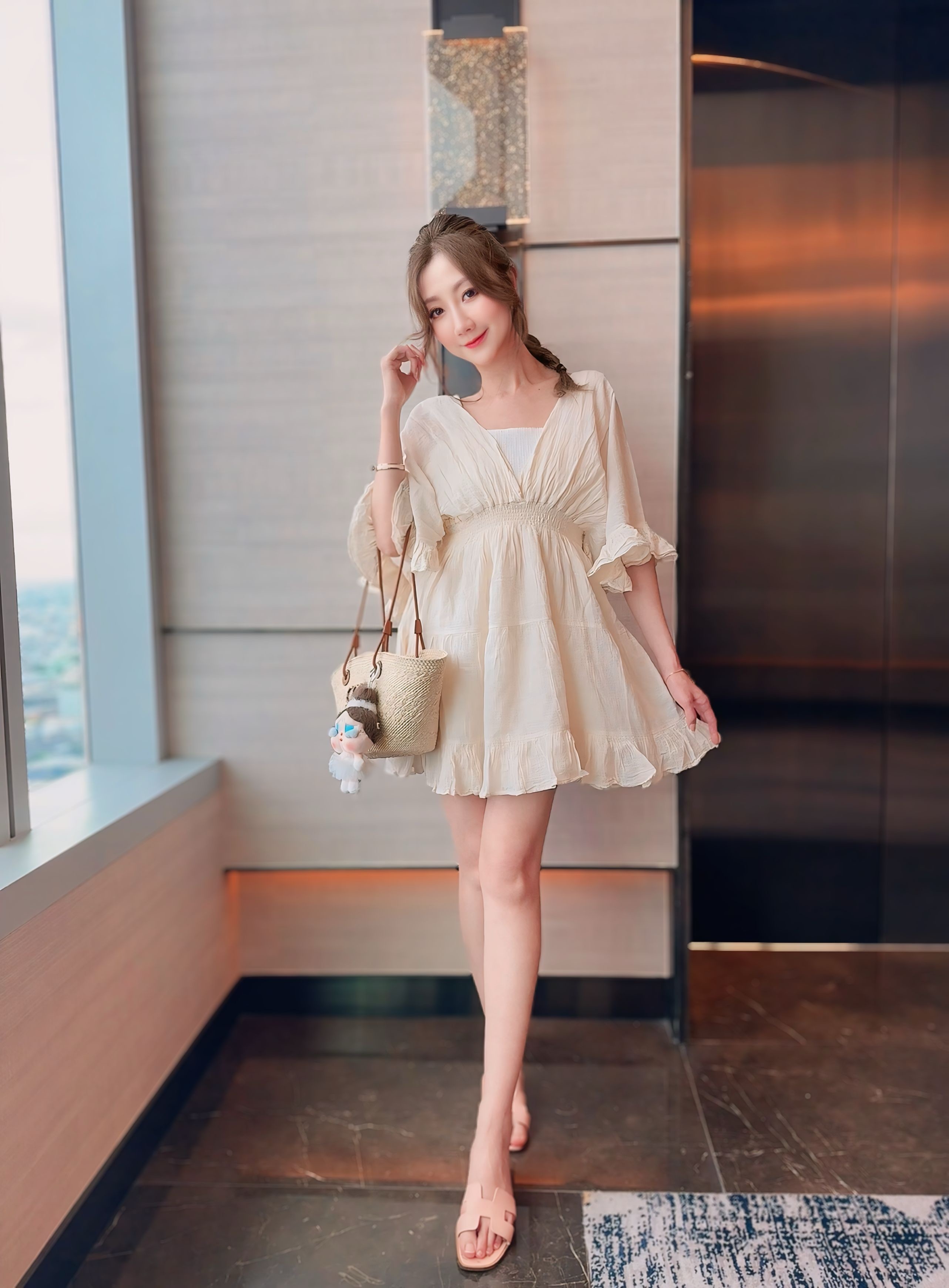 MADE IN THAILAND🇹🇭 100% COTTON 手工棉麻 V NECK ONE PIECE 0812