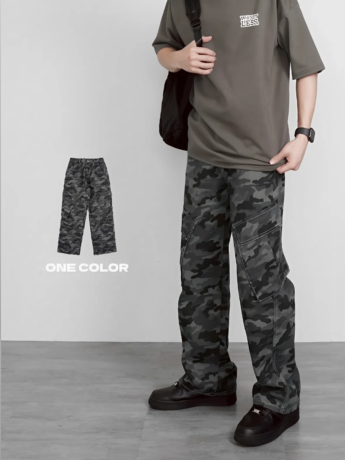 斜紋 口袋 工裝 休閒 迷彩 長褲