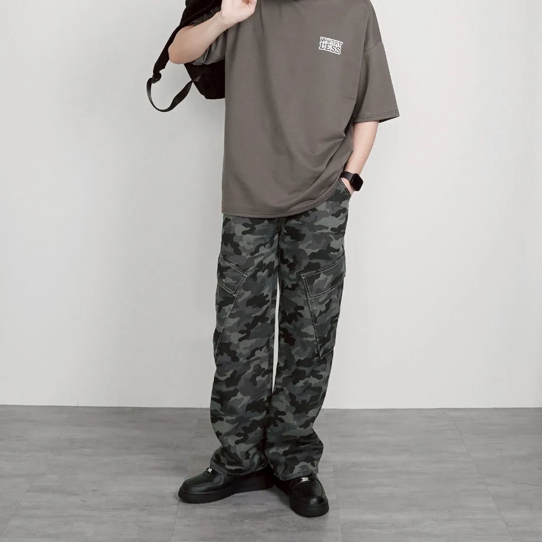 斜紋 口袋 工裝 休閒 迷彩 長褲