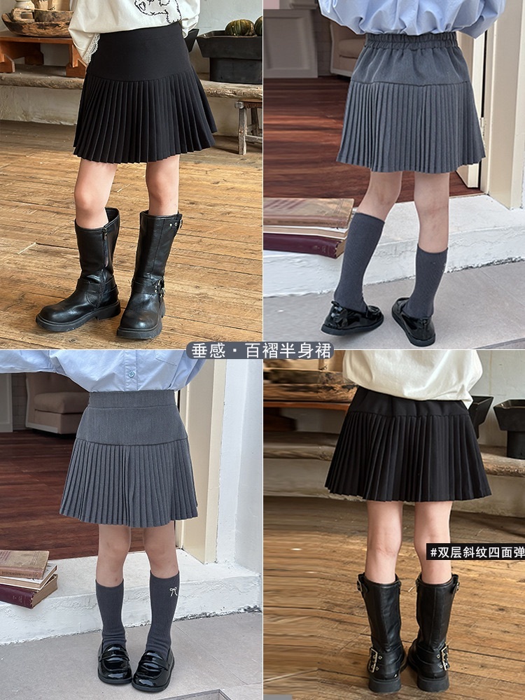 垂墜學院感百褶裙
