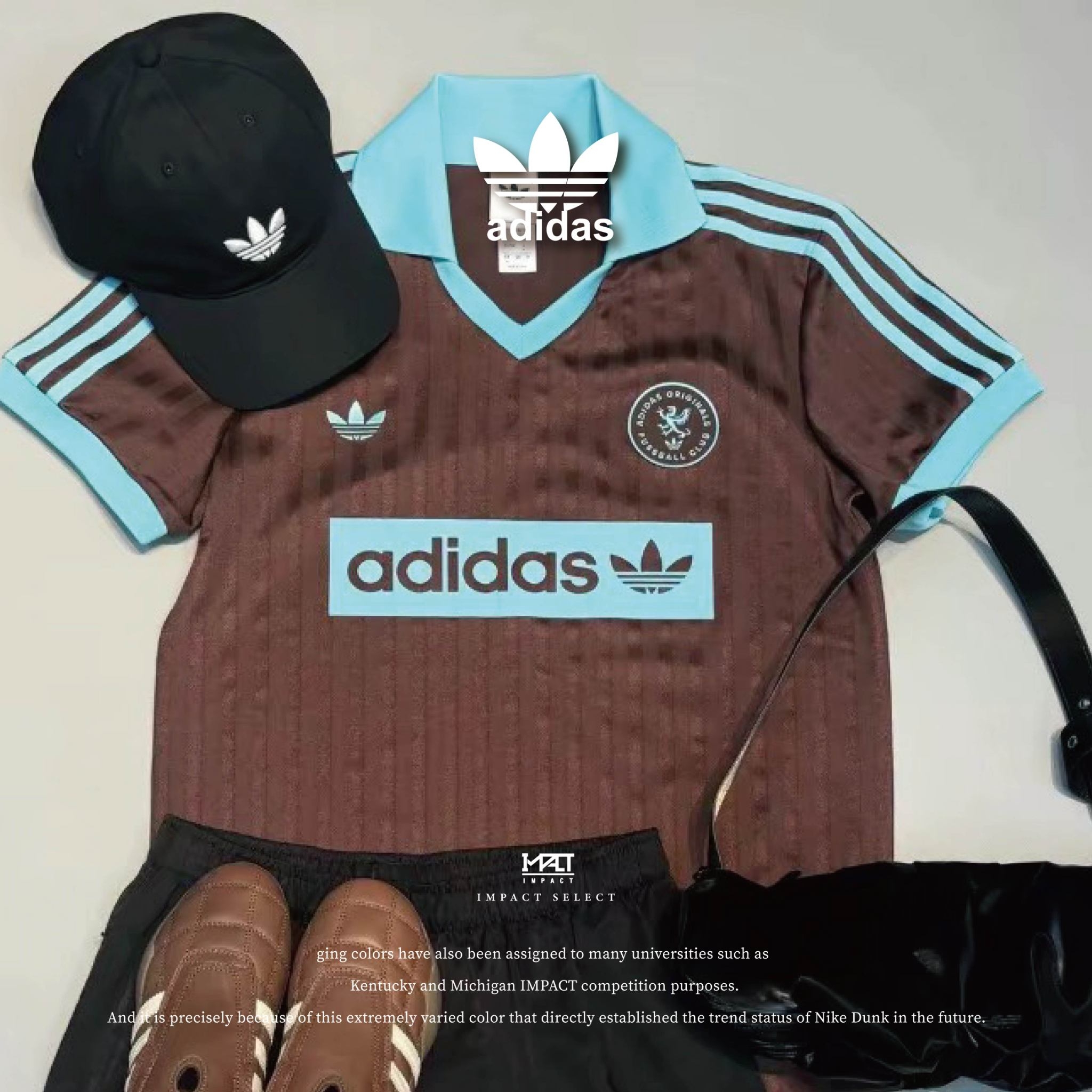 Adidas Football Tee 女款 寬鬆 V領 足球 上衣 棕藍色 薄荷巧克力  JY3542