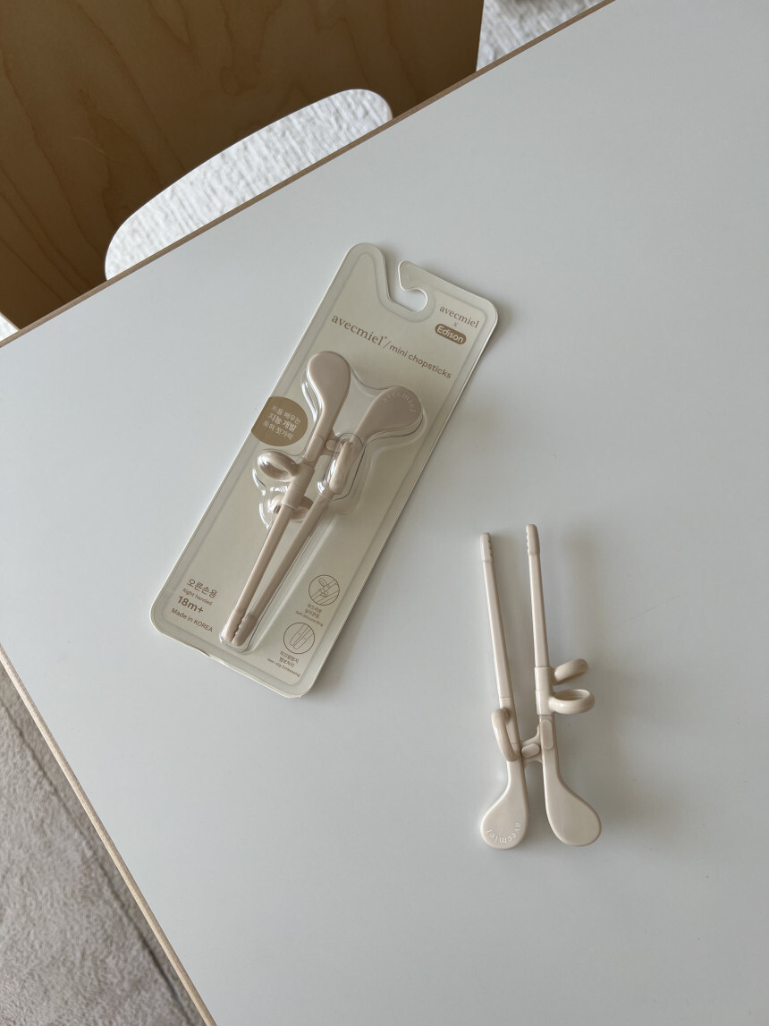 韓國 Avecmiel x Edison 聯名 迷你學習筷(18m)
