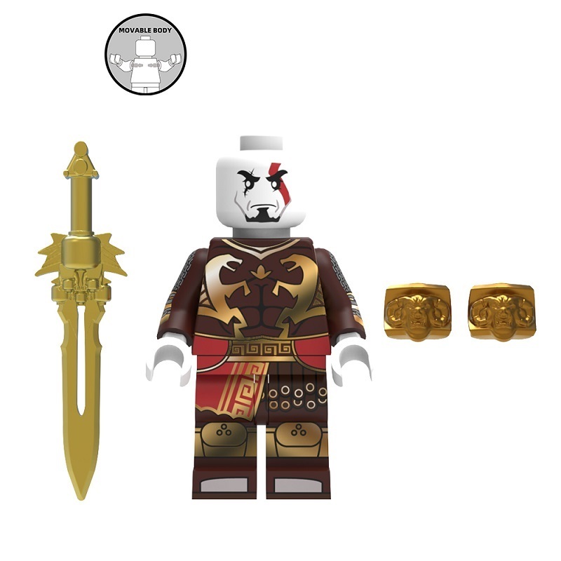 God of war armored kratos Custom Minifigures Fit Lego FT16
