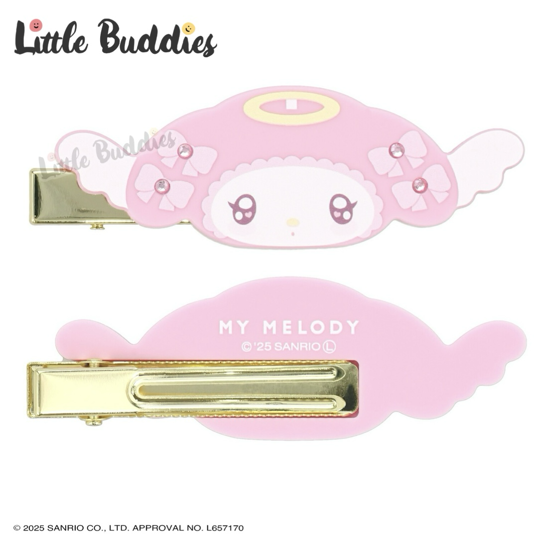 日本 Sanrio My Melody & Kuromi 天使與惡魔系列 - 髮夾對裝