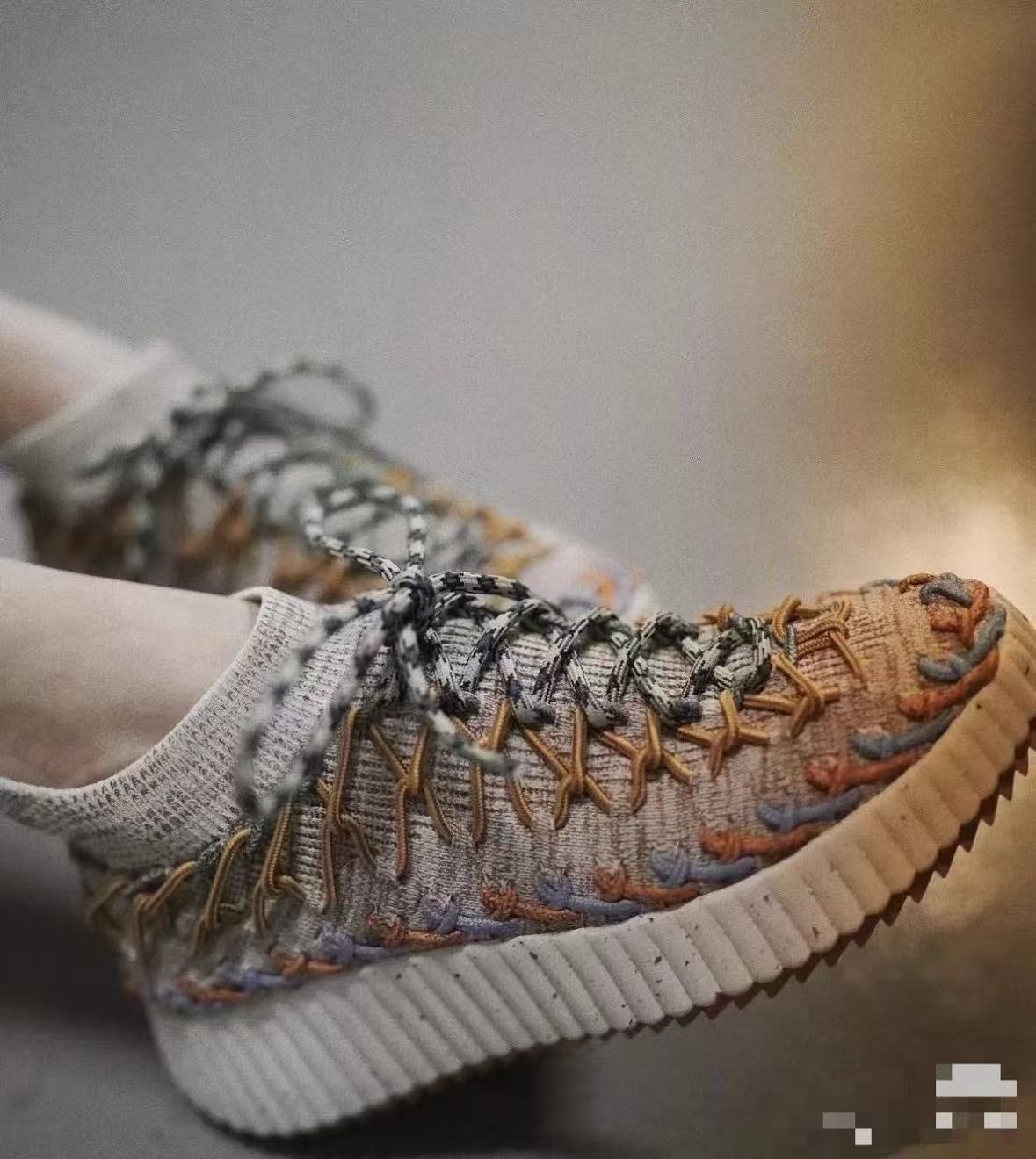 Chloe knit socks sneakers Beige & Blue