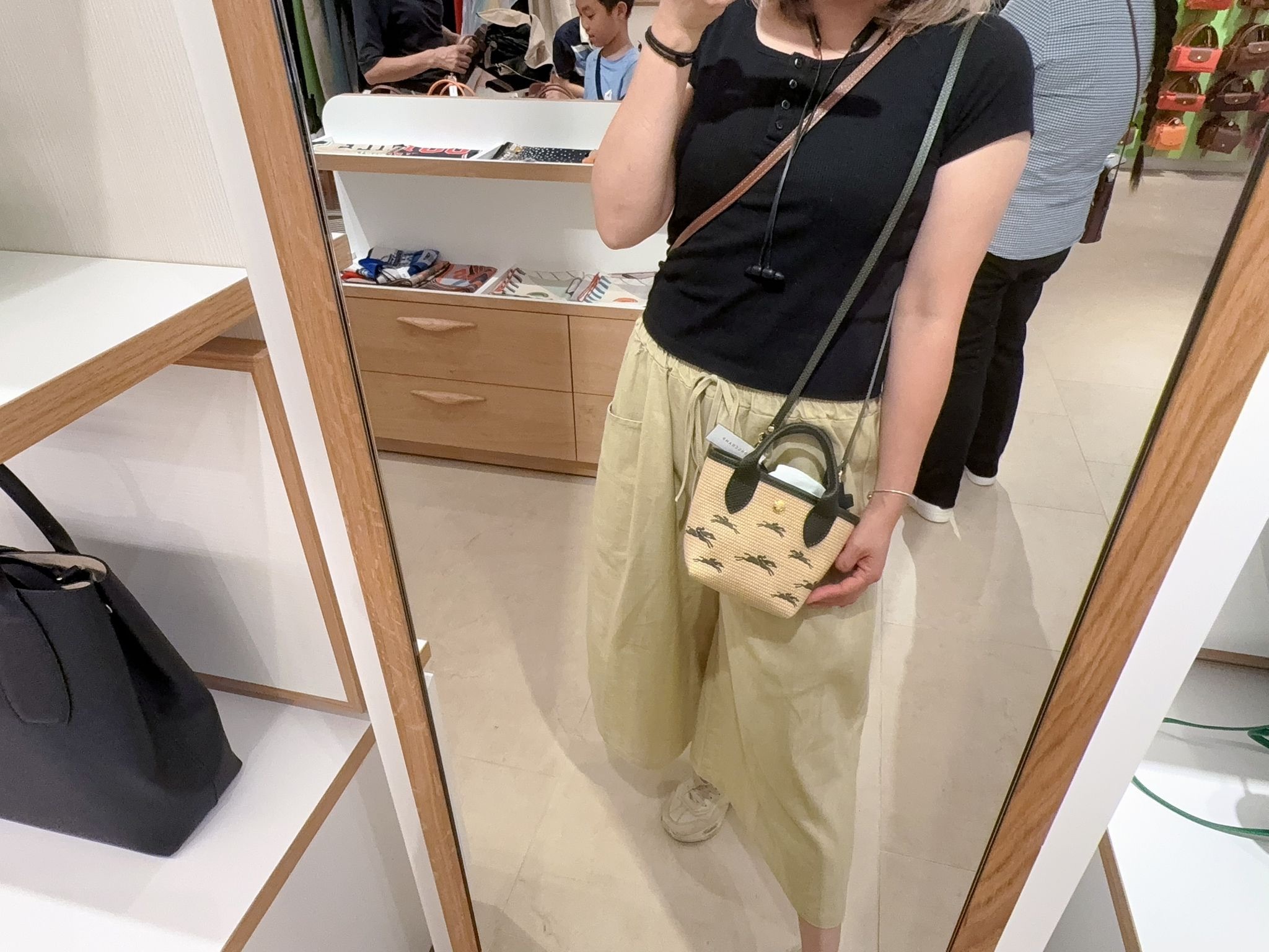 Longchamp Raffia XS Tote bag Green 10206