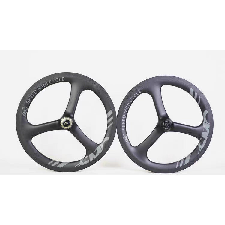 SMC 碳纖維三刀碟煞 349小輪車輪組