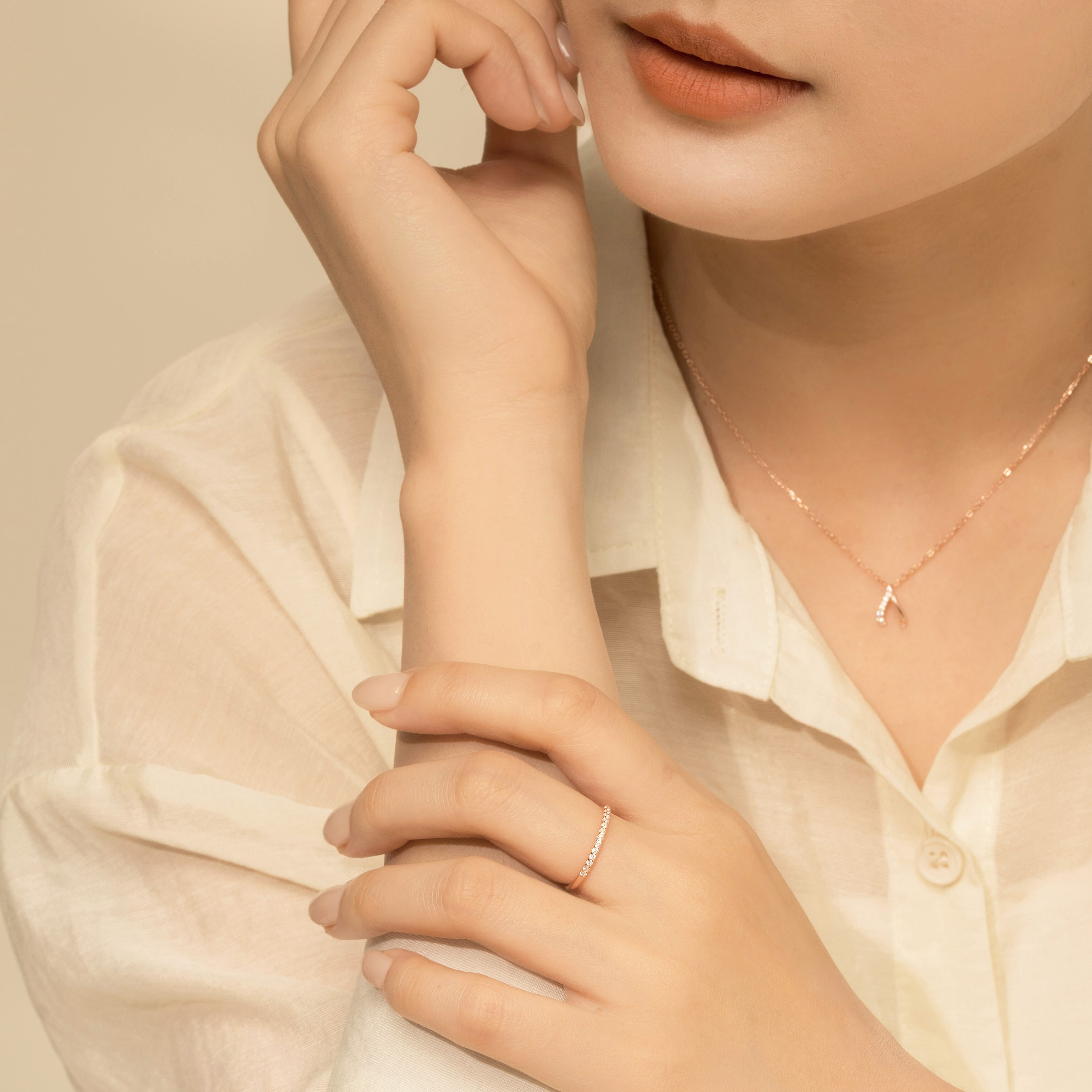 925純銀戒指,類珠寶級鑲嵌