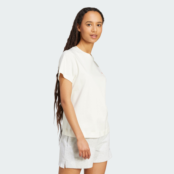 Adidas W Cat T JV8515 女 T恤 運動上衣 休閒短袖 貓咪 米 白 亞版