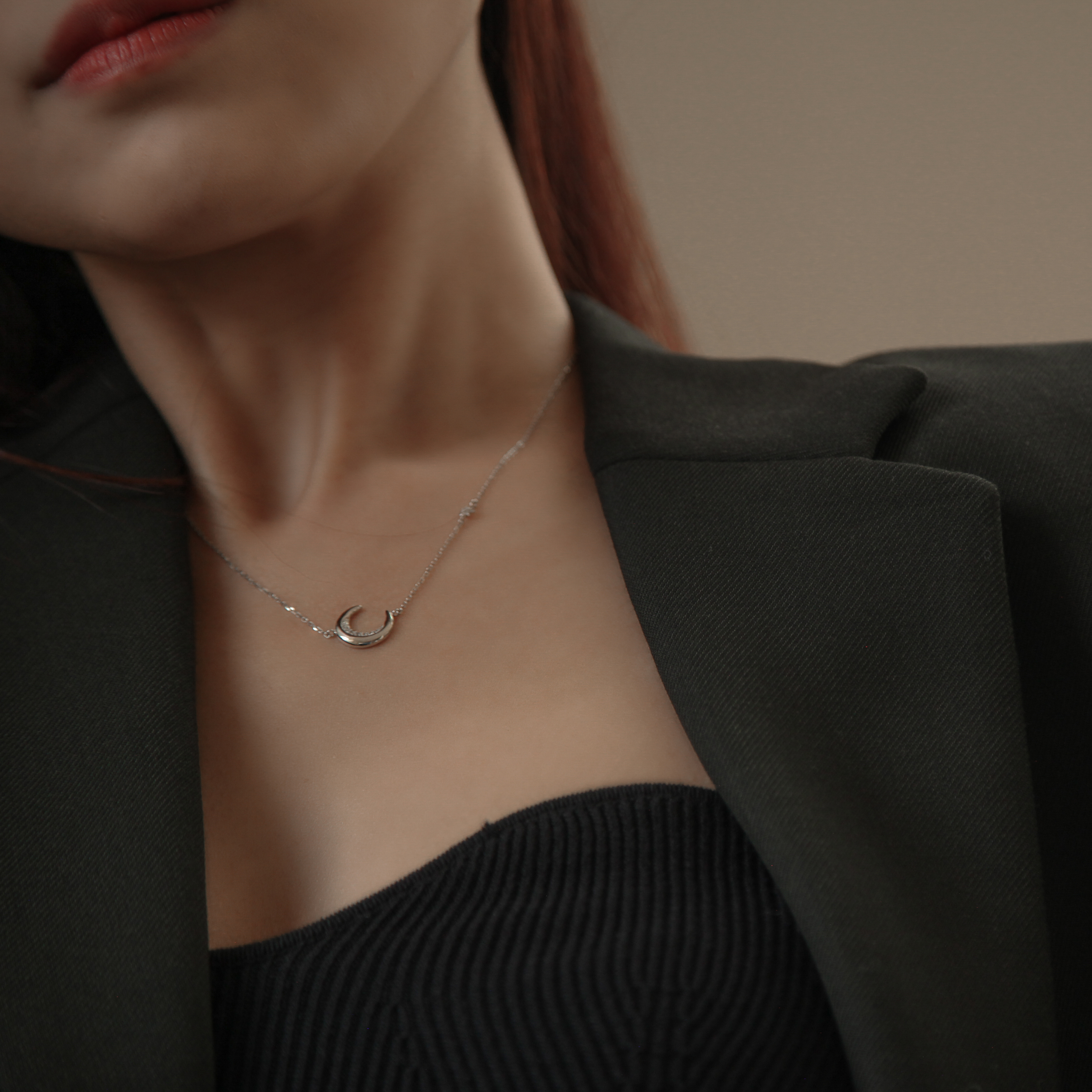 925純銀項鍊,星星月亮設計的獨家設計款式