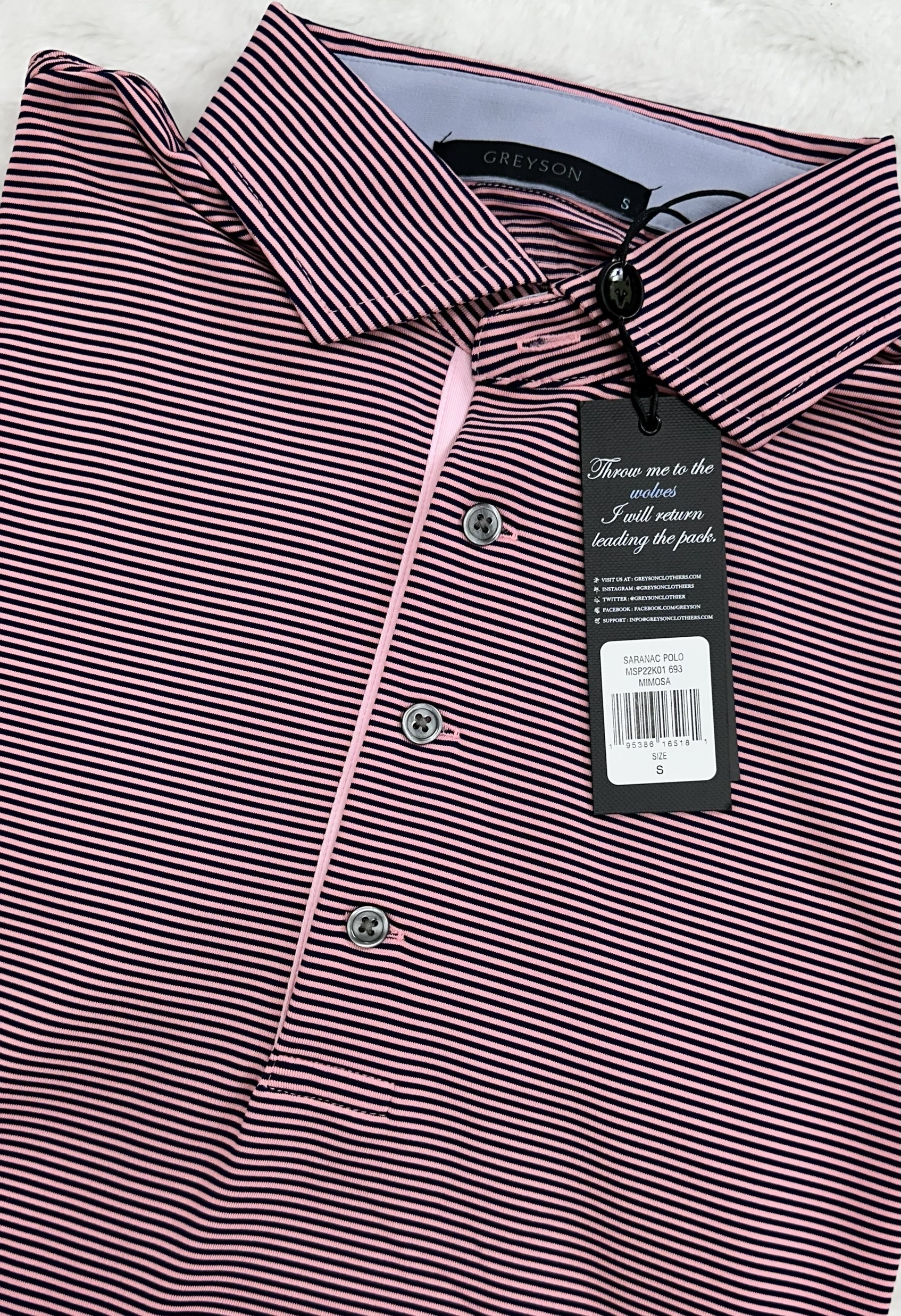 男【現貨】GREYSON / 正品折扣 / SARANAC POLO 高爾夫短袖條紋Polo衫/ 30372GS