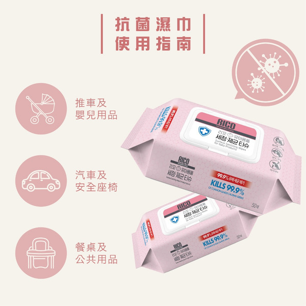 韓國 RICO baby 抗菌濕紙巾 Sanitizing系列 20抽