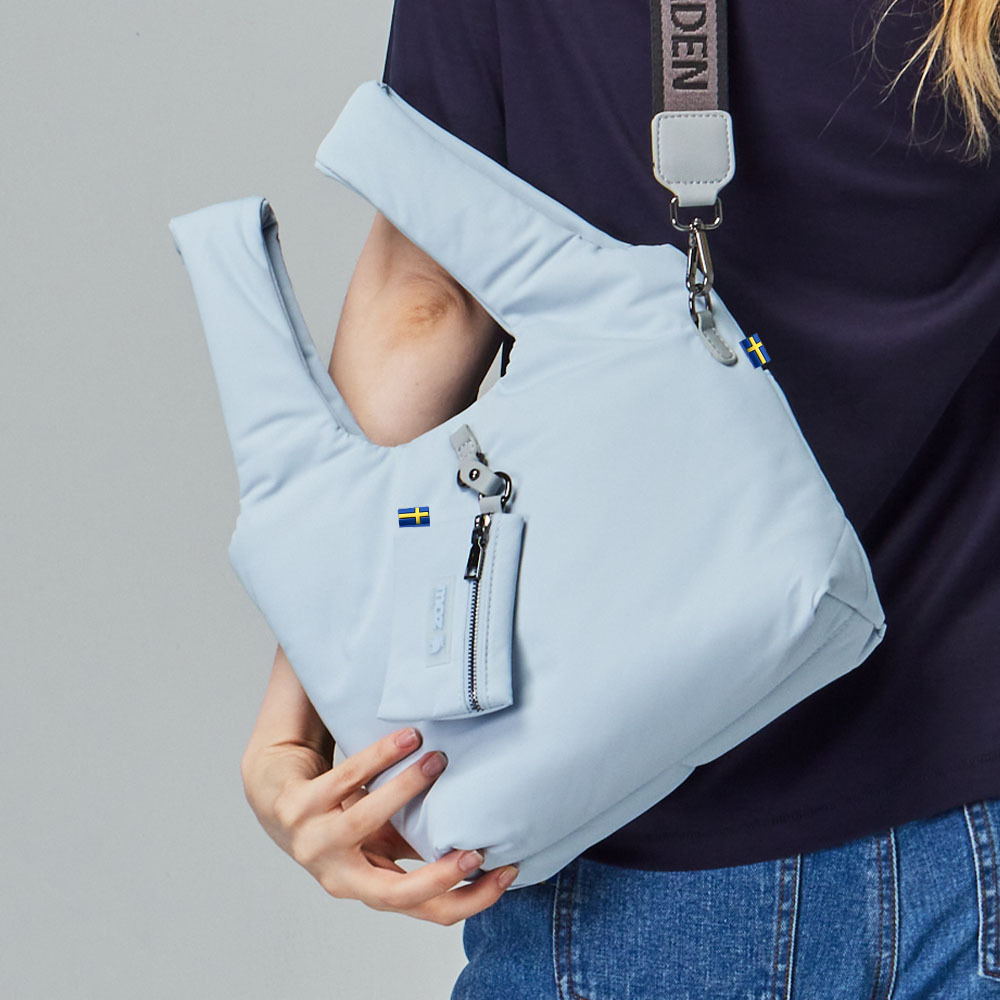 moz瑞典 駝鹿 雲朵 菜籃包(霜藍)M