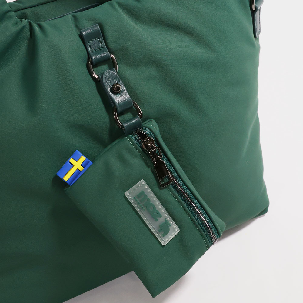 moz瑞典 駝鹿 雲朵 菜籃包(郵差綠)M