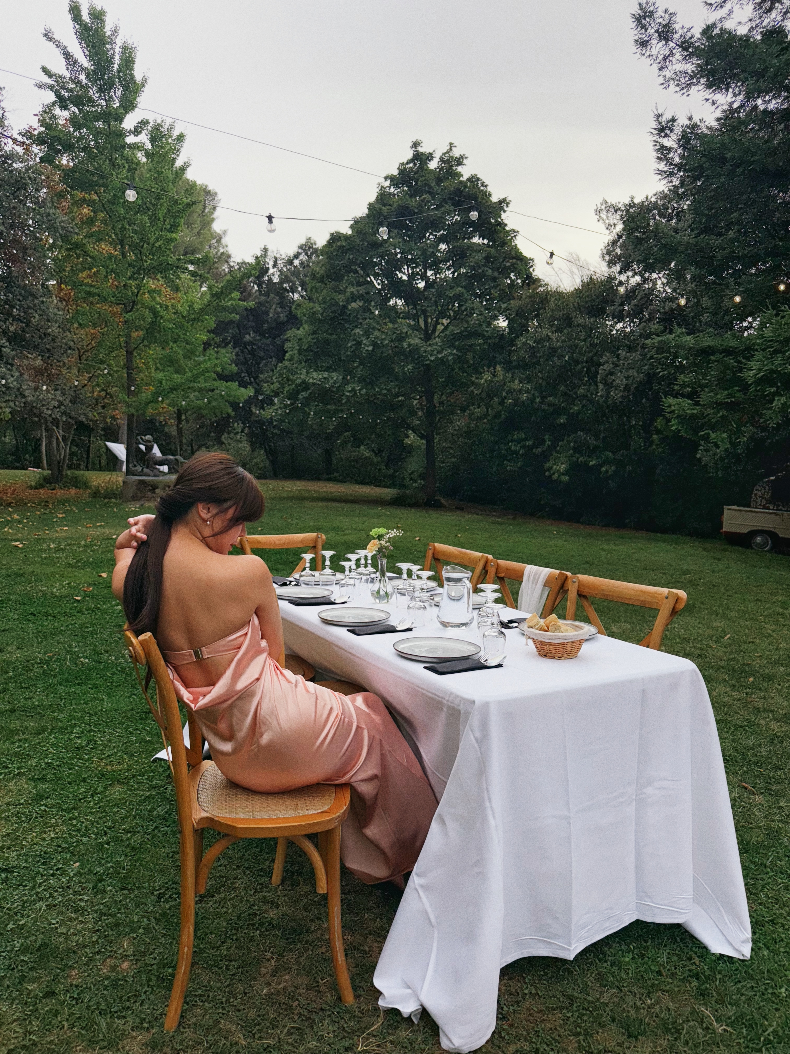 Sea sparkled 波光粼粼 平口緞面魚尾長洋裝