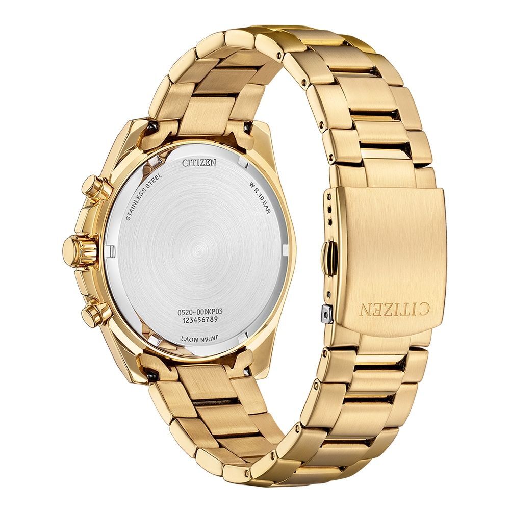 萬年鐘錶 - Citizen 星辰錶  運動三眼計時不鏽鋼男錶 AN8230-59E 錶徑44MM