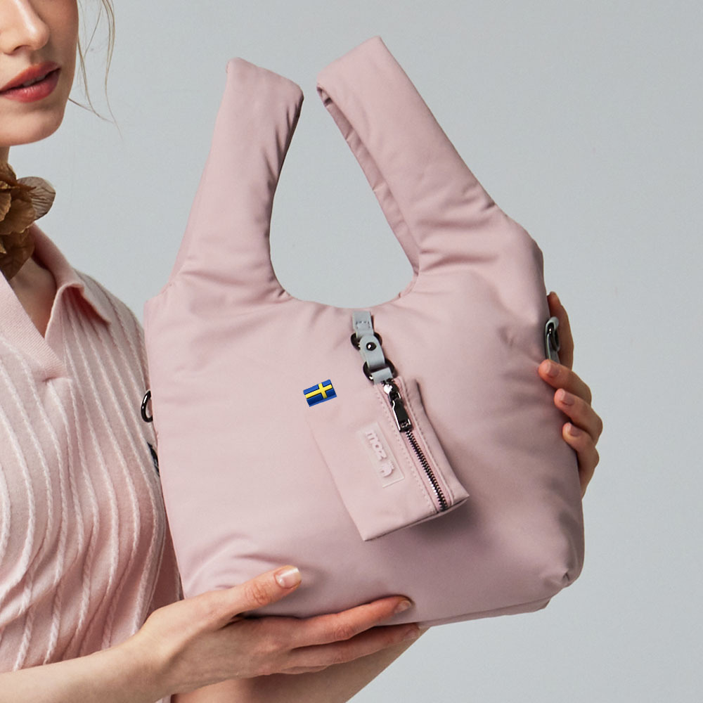 moz瑞典 駝鹿 雲朵 菜籃包(藕霧粉)M