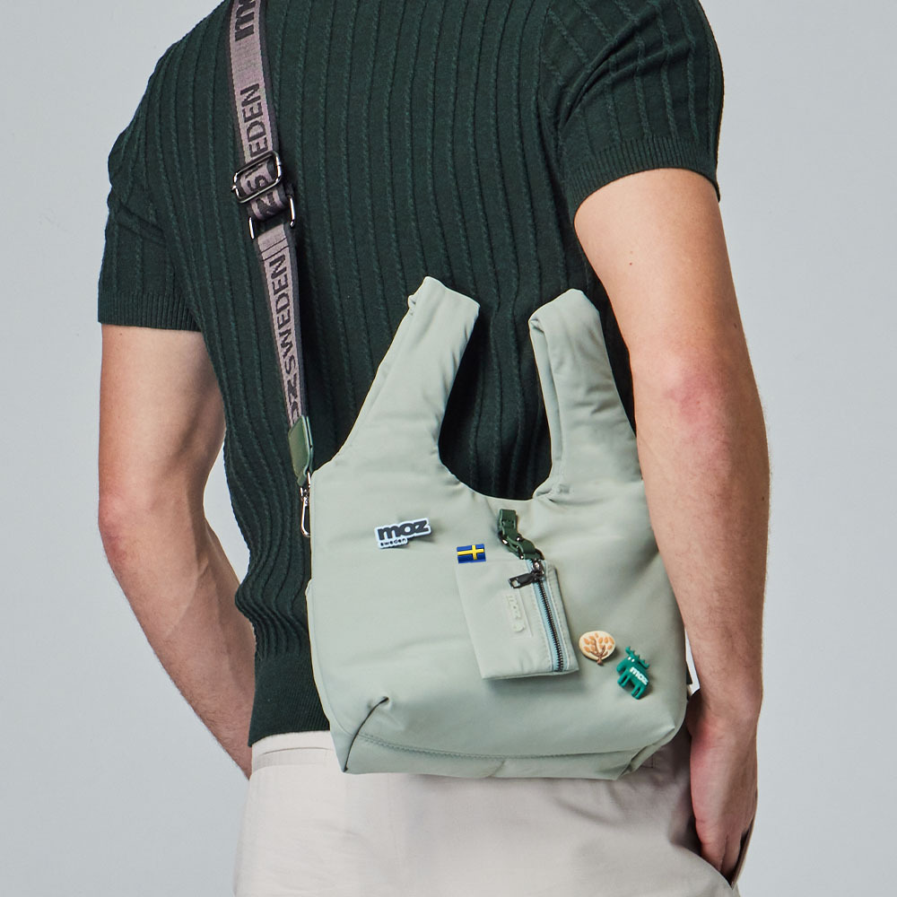 moz瑞典 駝鹿 雲朵 菜籃包(鼠尾草綠)M