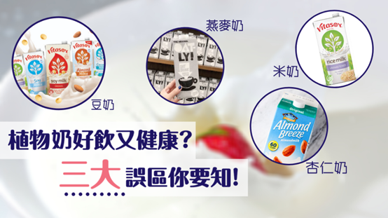 各种植物奶产品展示
