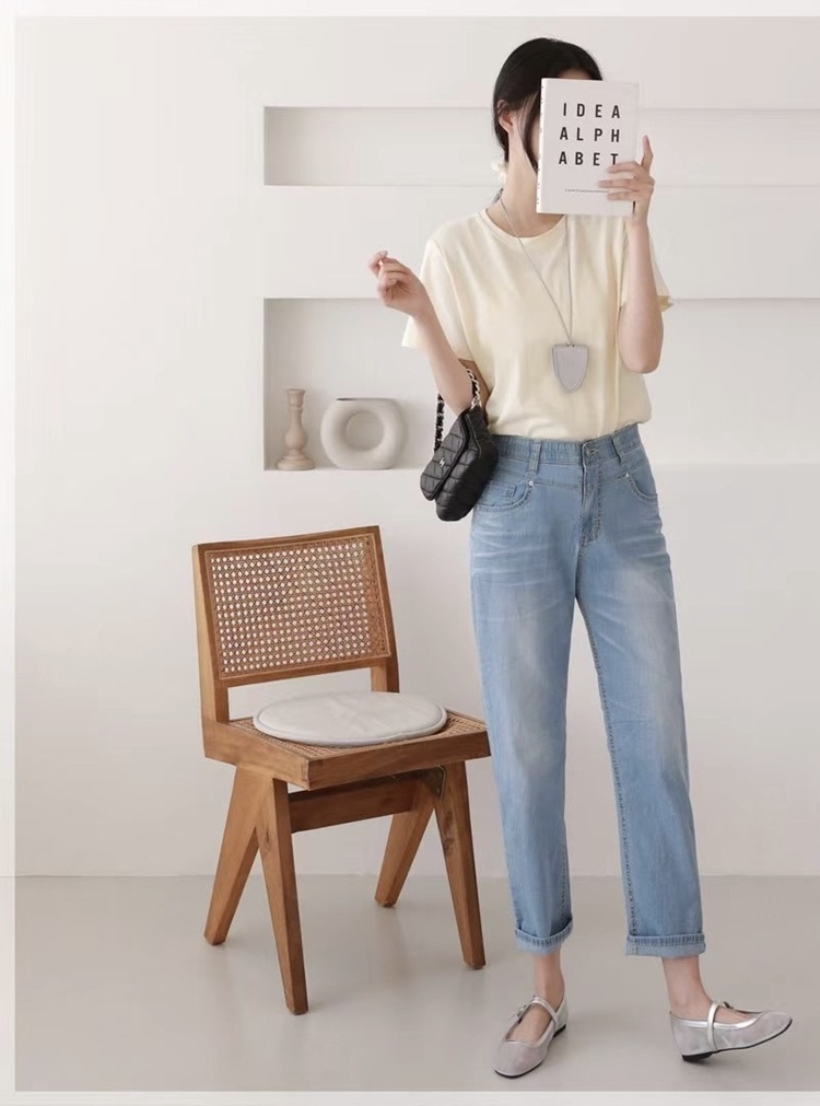 『M號』#3136淺藍刷白-3度牛仔褲