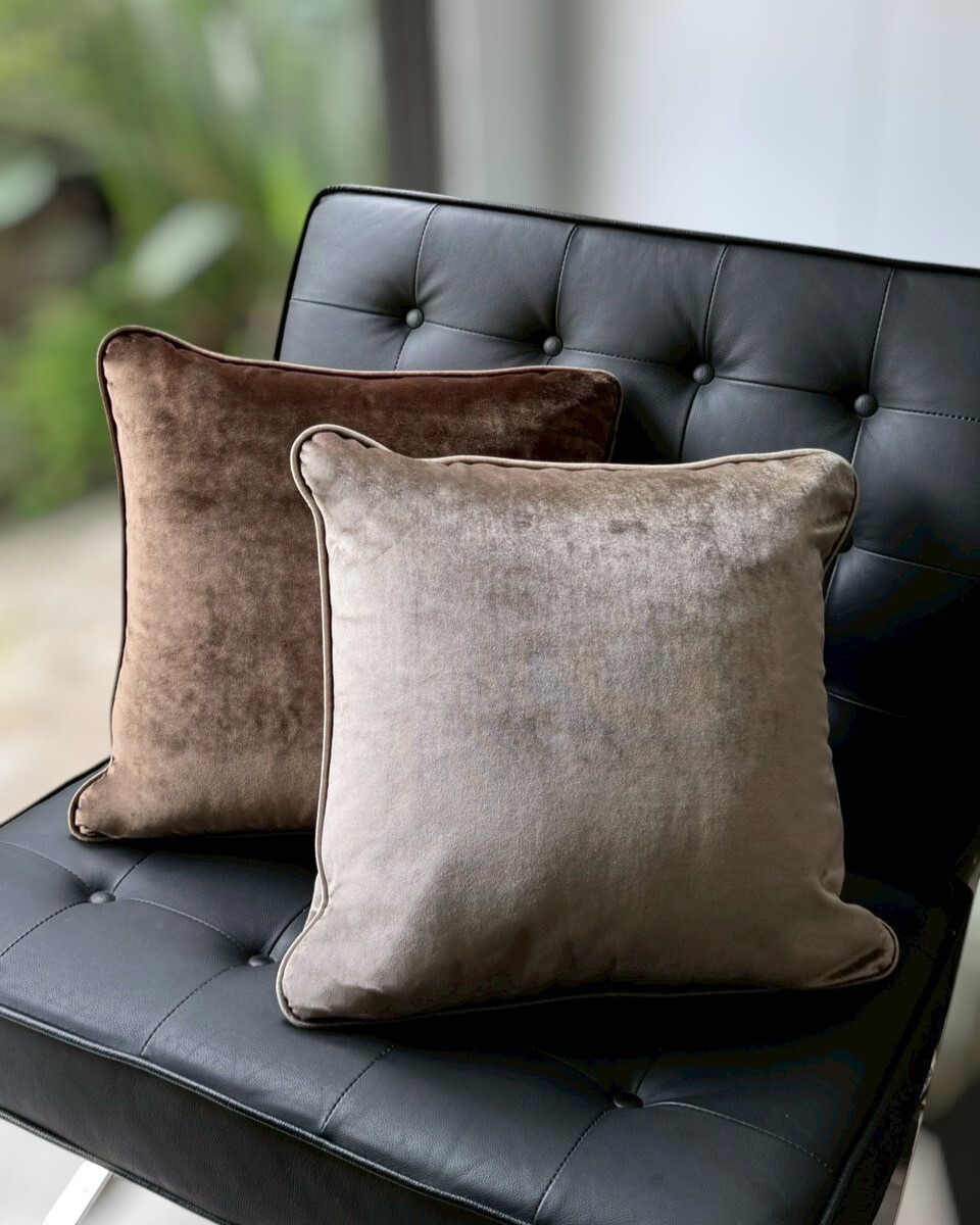 香檳金 絨布抱枕