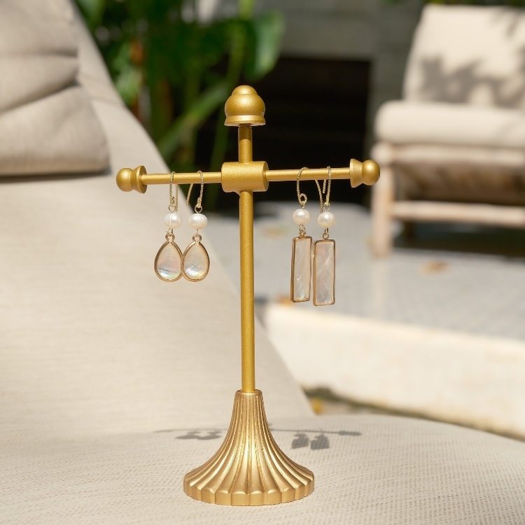 椰影微風系列 水滴椰影 長影椰風 珍珠貝殼光 針式耳環