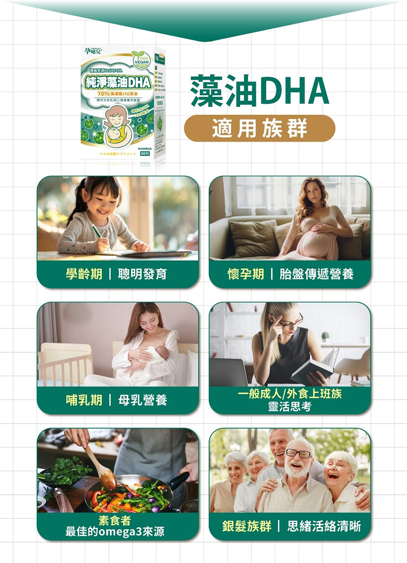 孕哺兒，挪威純淨藻油 DHA 軟膠囊