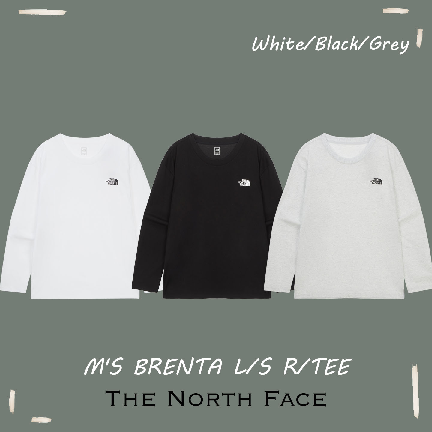 【OWN】The North Face 薄長袖 秋季 涼感 薄款 長袖上衣 不分男女 經典款 白色 黑色 灰色