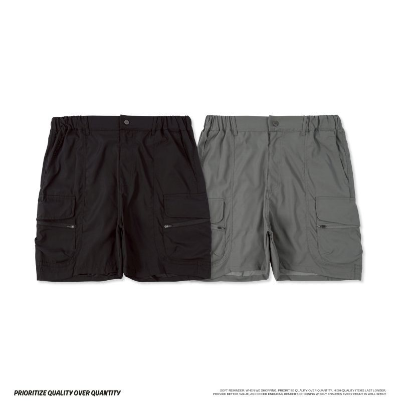 特殊立體剪裁八口袋拉鍊短褲