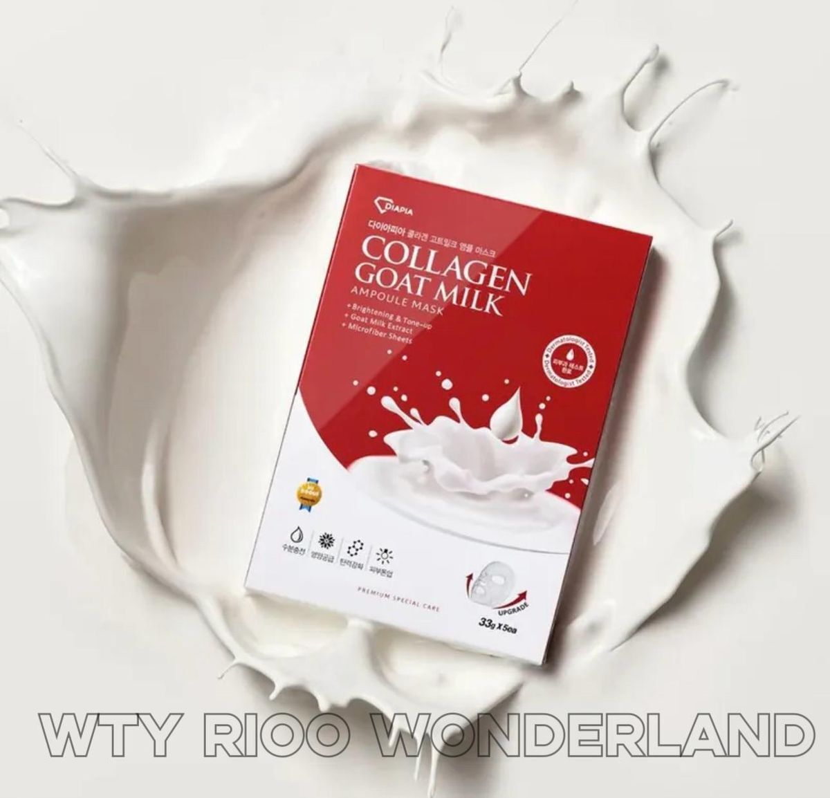 W122003 🇰🇷韓國DIAPIA  膠原蛋白山羊奶深層補水保濕面膜  5片/盒