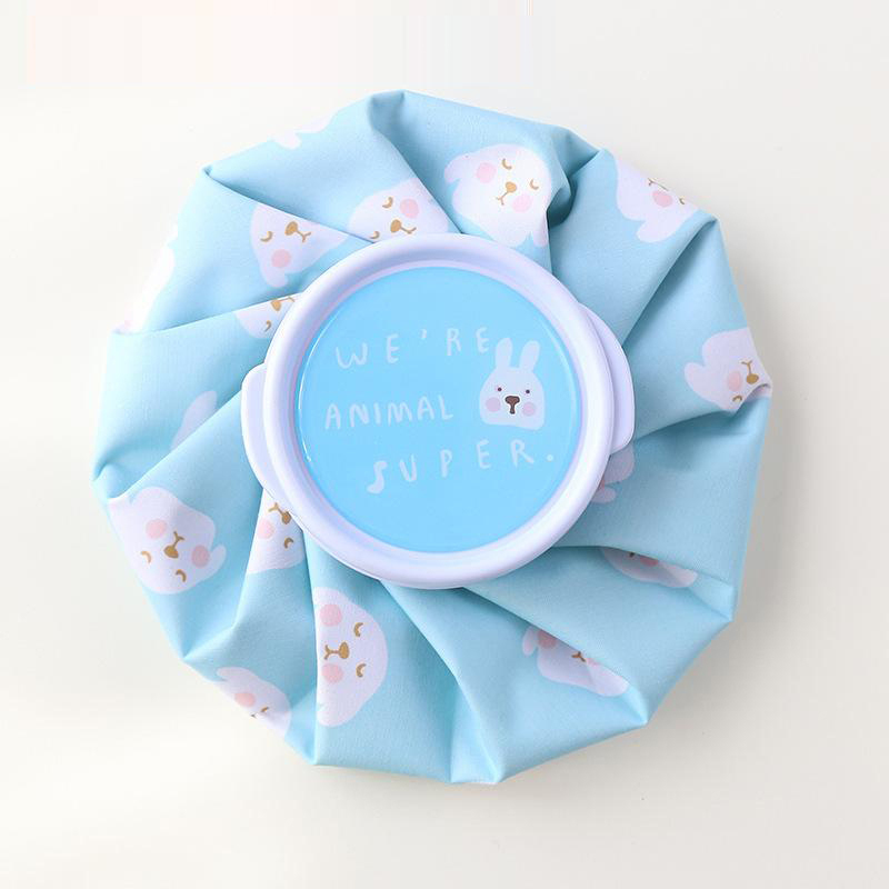 日本TSK 卡通布藝冰袋可折疊便攜式冷敷熱敷冰包物理降溫理療袋注水冰袋 P2648