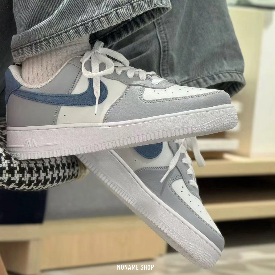 NIKE AIR FORCE 1"07 LV8 AF1 麂皮 奶油 藍灰 (男款)