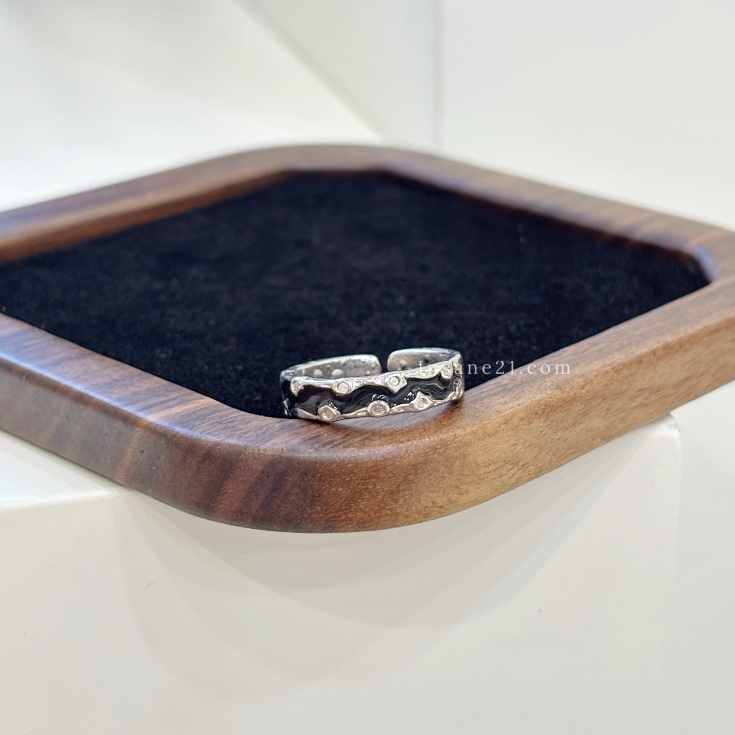 黑銀 不規則設計 戒指 配件 百搭 潮流