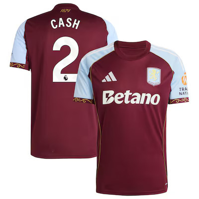 2025 Aston Villa Home Shirt with Nameset & Patch (單號碼)